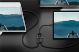 Adaptador De Cable De Vídeo Goobay 60172  0,15 M Usb Tipo C Hdmi + Displayport Negro