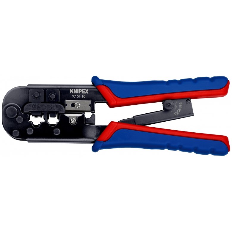 Crimpadora Knipex 97 51 10 Rj11-, Rj45 Negro, Azul, Rojo
