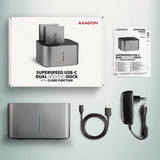 EAN 8595247907707 - Axagon AXG ADSA-DC - Docking- und Kopierstation 2x 2.5''/3.5'' SATA USB 3.0 - Digital/Daten USB 3.2 Gen 1 imagen 9