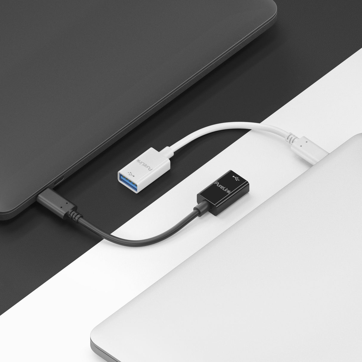 Adaptador Purelink Usb-C A Usb-A - Usb 3.1 Gen 1 - Iseries - Negro - 0.10m