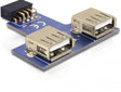 EAN 4043619418244 - DeLOCK 9-pin 2.54 mm/2 x USB 2.0 1 x 9-pin 2.54 mm 2 x USB 2.0-A Negro, Azul, Plata imagen 1
