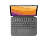 Funda Con Teclado Esp Logitech Combo Touch Para Tablets Apple Ipad Air 4 Gen 2020 De 10.9'/ Gris