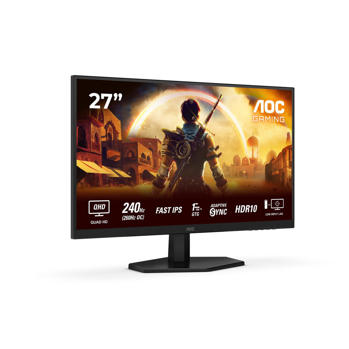 Monitor  Aoc Q27g42ze  27" 2560 X 1440 Pixeles Wide Quad Hd Lcd Negro