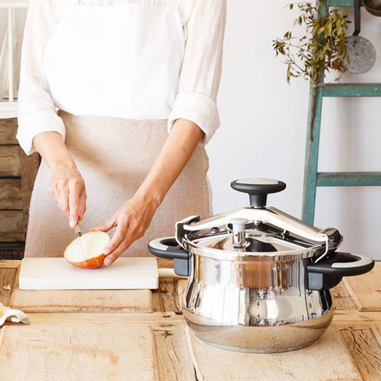 Olla A Presión Bra New Star A185501 Ø22cm 4.5l Acero Inoxidable Apta Para Inducción