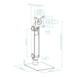 Soporte De Mesa Para Monitor Tooq Db1741tn-B Giratorio Inclinable Hasta 8kg