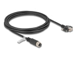 Delock M12 Cable A-Kodiert 8 Pin Hembra A Rj45 Macho Cat.5e Ftp 3 M Negro