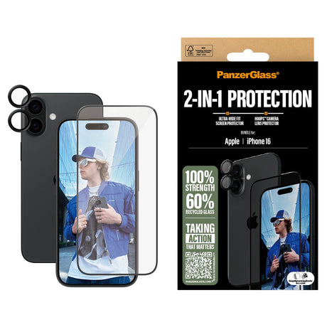 EAN 5715685005763 - PanzerGlass ® 2-in-1 Bundle iPhone 16 Protector de pantalla Apple 1 pieza(s) imagen 2