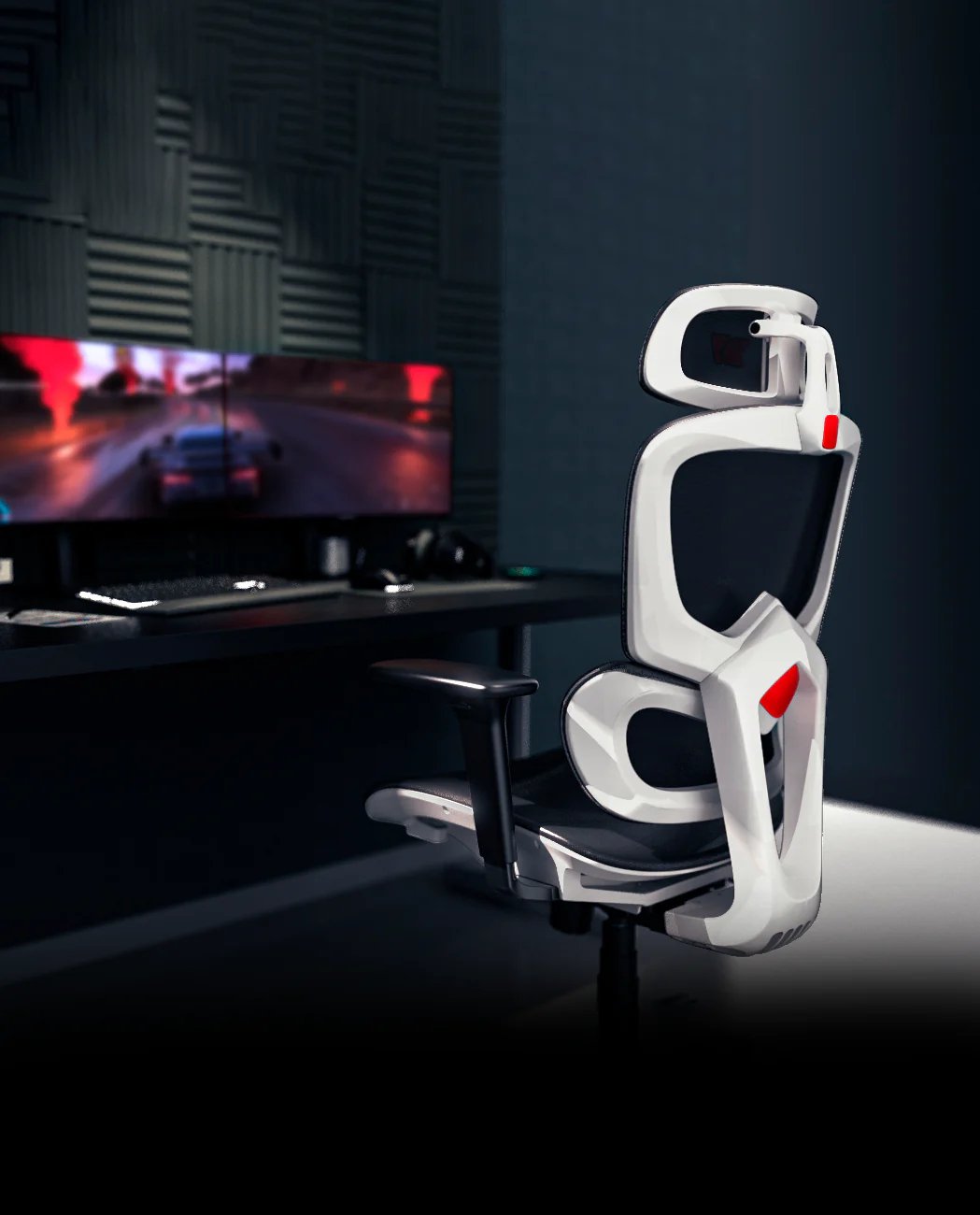 Silla Gaming Drift Drair 200  Tejido Negro / Blanco Malla