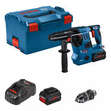 Taladro Percutor Inalámbrico Bosch Professional Gbh 18v-28 Cf Professional, 18 Voltios Azul/Negro, 2 Baterías Procore18v 8,0 Ah, Bluetooth, En L-Boxx