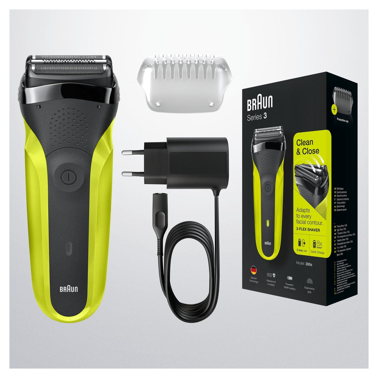EAN 4210201276326 - Braun Series 3 81702940 afeitadora Máquina de afeitar de láminas Recortadora Negro, Verde imagen 6