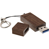 Unidad Flash Usb 3.0 Inline 8 Gb, Madera De Nogal, Con Llavero