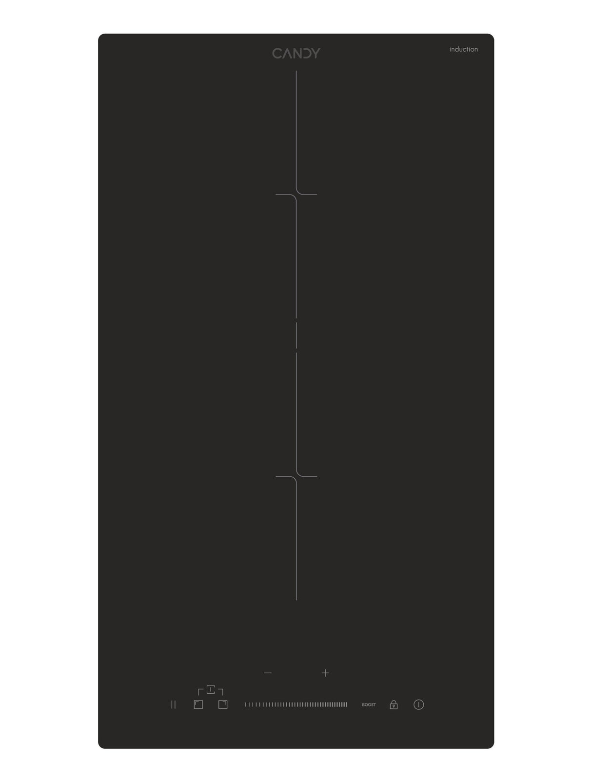 Candy Ctp32sc E1 Hob, Induction, Width 28,8 Cm, 2 Cooking Zones, Touch Control, Black