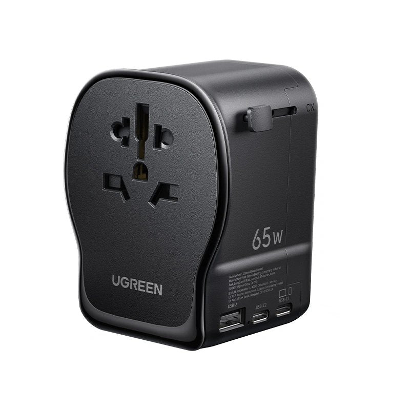 Ugreen S550 Travel Adapter Universal Gan 65w Mit Typ B (Usa) Typ E F (Eu) Typ G (Grobritannien) Typ I (Australien China)