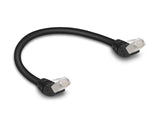 Delock 80259 Rj45 Cable De Red Cat.6a S/Ftp 45° Nach Oben Angular 0,25 M Negro
