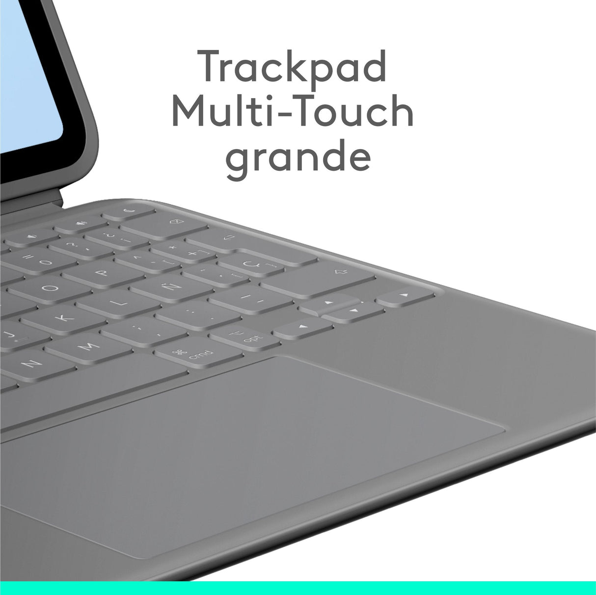 Logitech Combo Touch Caja De Teclado Y Folio Con Panel Táctil Luz Trasera Apple Smart Connector Qwerty Español Gris Oxford