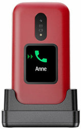 Doro 2880 4g, Grosstastenklapphandy, Rojo (Ohne Netzteil)