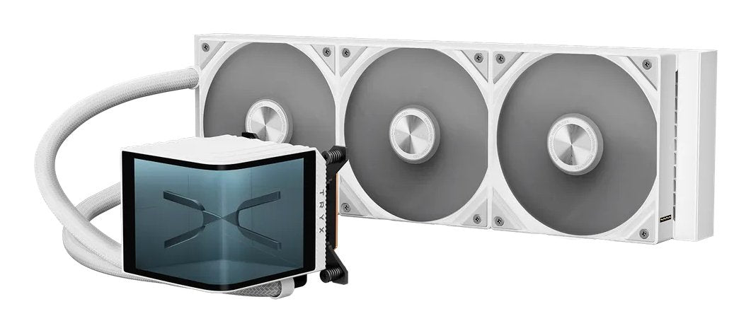 K Tryx Panorama 360 Aio Wasserkühlung, 3d-Amoled-Display - 360mm, Weiss