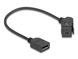 Delock Keystone Modul Mini Displayport Einbaubuchse Zu Displayport Buchse 45° Gewinkelt Mit 30 Cm Cable 8k 30 Hz Schwarz