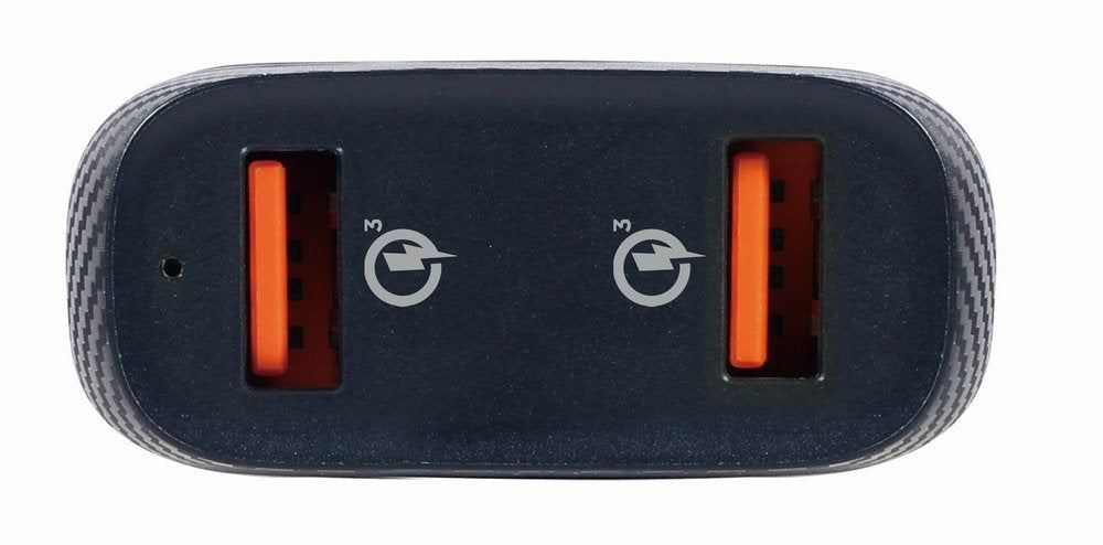 Gembird Ta-U2qc3-Car-01 Cargador Rápido De Coche Usb 2 Puertos Qc3.0 36w Negro