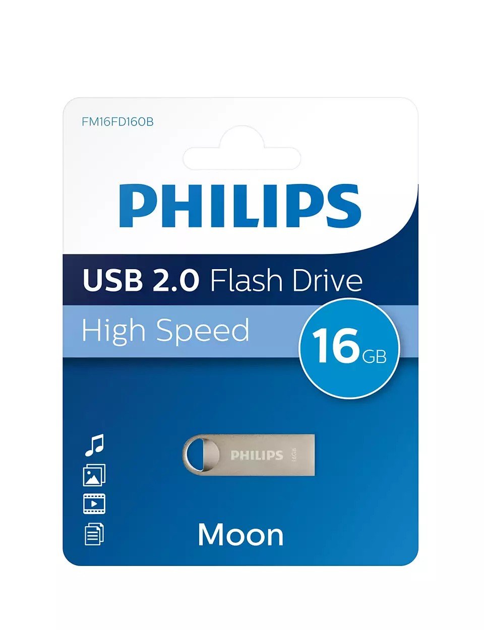 Pendrive Philips Usb 2.0 16gb Moon