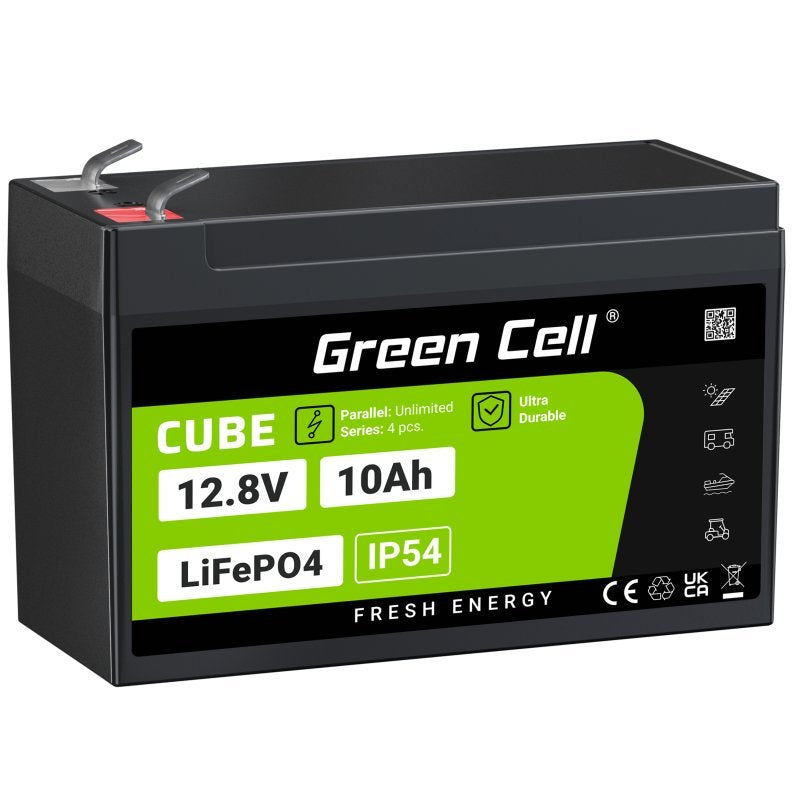 Green Cell Lfpgc12v10ah Batería Para Sistema Ups Fosfato De Hierro-Litio (Lifepo4) 12,8 V 10 Ah
