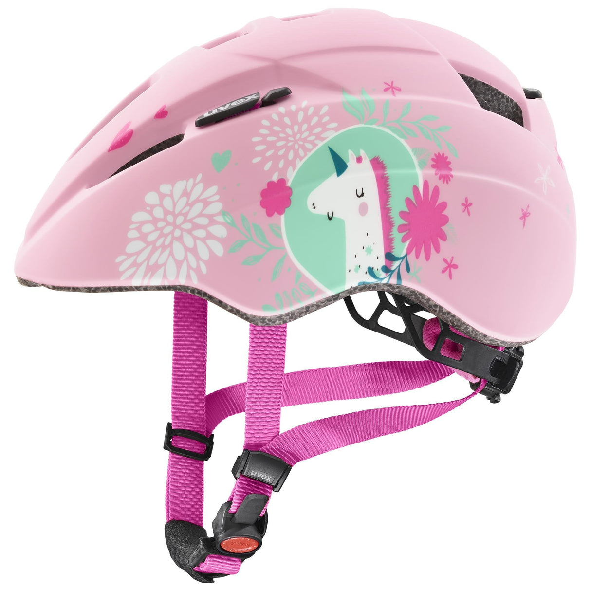 Casco De Bicicleta Infantil Uvex Kid 2 Cc 46-52cm, Unicornio Rosa Mate