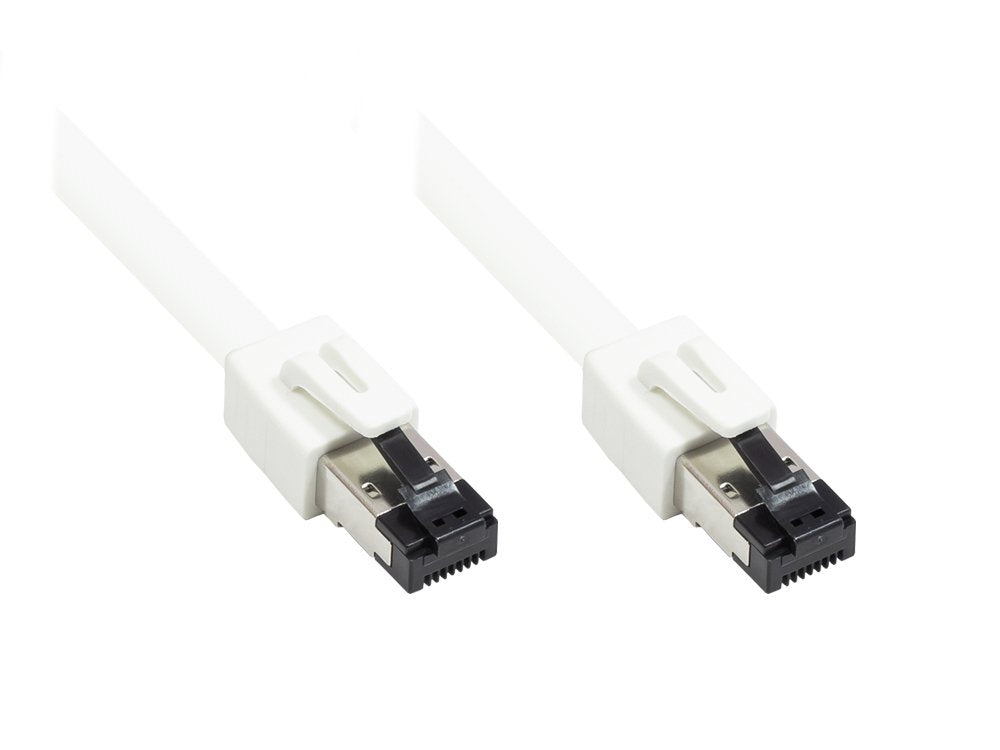 Rns® Cable De Red Cat. 8.1, S Ftp, Pimf, Halogenfrei (Lszh), 2000mhz, 40gbit S, Weiss, 0,5m, Good Connections®