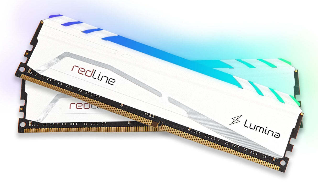 Mushkin Memoria 32 Gb Ddr5 6400 (2x 16 Gb) Kit Dual Blanca Redline Lumina White Mlb5c640a77p16gx2