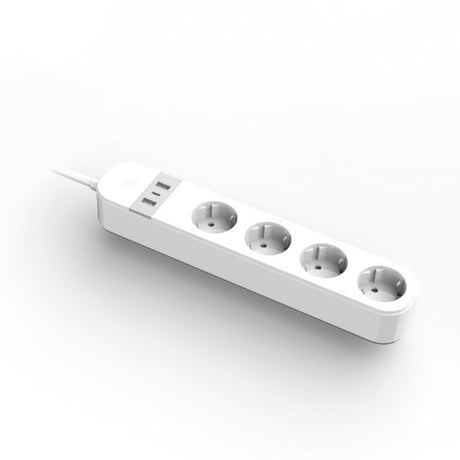 EAN 8716309128506 - Gembird TSL-PS-S4U-01-W regleta inteligente 4 salidas AC Tipo E 1,5 m 3 3880 W Blanco imagen 2