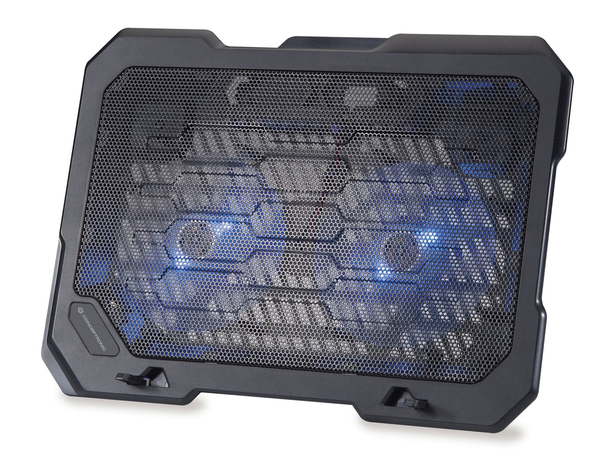 Base Refrigeracion Para Portatiles Conceptronic 2 Ventiladores 125mm Hasta 15.6