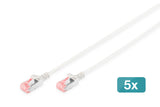 Cat 6 U/Ftp Slim Patch Cord5p  Cabl Awg 28/7 10 M 5 Pieces Grey