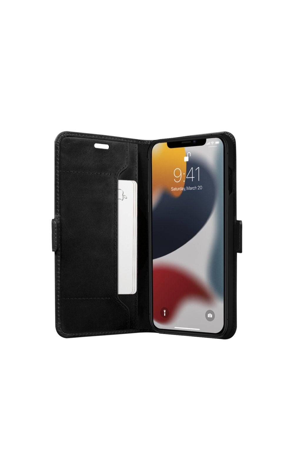 Dbramante1928 Copenhagen Slim Funda Con Tapa Para Teléfono Móvil Cuero De Grano Entero Negro Para Apple Iphone 13