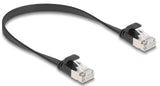 Delock Rj45 Flachband Cable De Red Stecker Zu Stecker Cat.6a U Ftp 0,25 M Schwarz