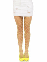 Leg Avenue - Pantimedias Rejilla Diamante Amarillo