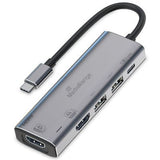 Hub  Mediarange  Usb-C 5 In 1 Multiport Adaptador, Plata