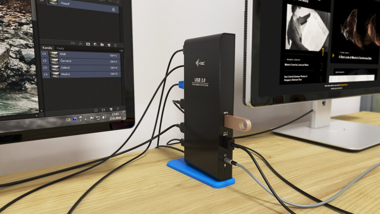 I-Tec Usb 3.0/Usb-C Dual Hdmi Docking Station 2x Hdmi 1x Glan 2x Usb 3.0 4x Usb 2.0 1x Audio 1x Mic Usb 3.0 Kabel With Usb-C Adapter