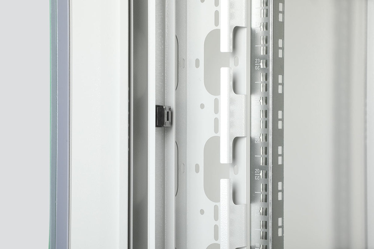 Armario De Red De 42ua Unique, 2053x800x800 Mm Puerta Frontal Acristalada Dos Hojas, Gris