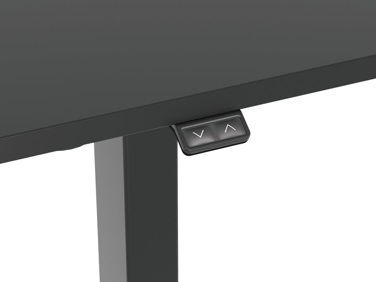 Mesa Electrica Ergonomica Altura Regulable  Tablero Negro 120x60  Color Estructura Negro Control Tactil Altura Desde 68cm-118cm