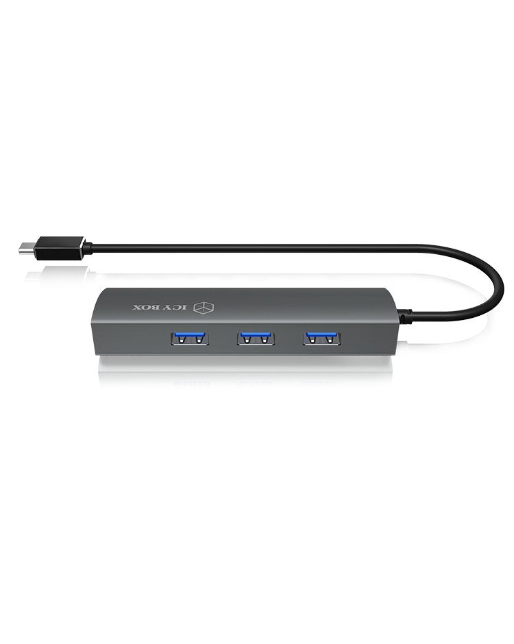 Icy Box Usb3.0 Hub 3 Puertos Icy Box Ib-Hub1406-C, Usb3.0 + Gigab.