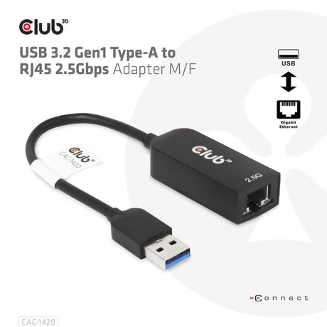 EAN 8719214471255 - CLUB3D CAC-1420 adaptador y tarjeta de red Ethernet 2500 Mbit/s imagen 4