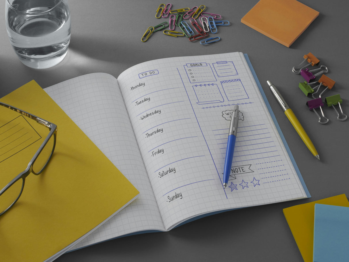 Parker Recambio Jotter Punta Media Gel Azul Blister -2u-