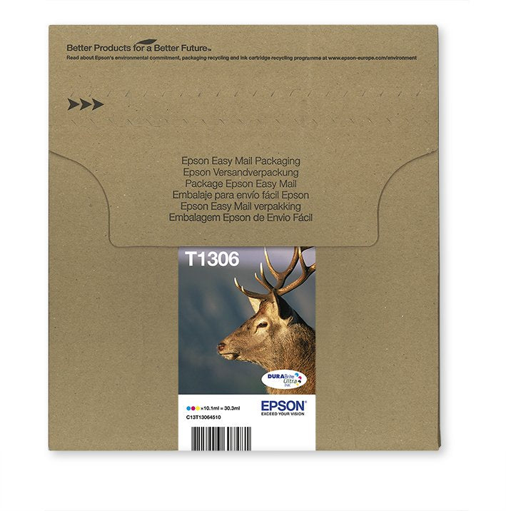 EAN 8715946607481 - Epson Stag T1306 cartucho de tinta 3 pieza(s) Original Alto rendimiento (XL) Cian, Magenta, Amarillo imagen 10