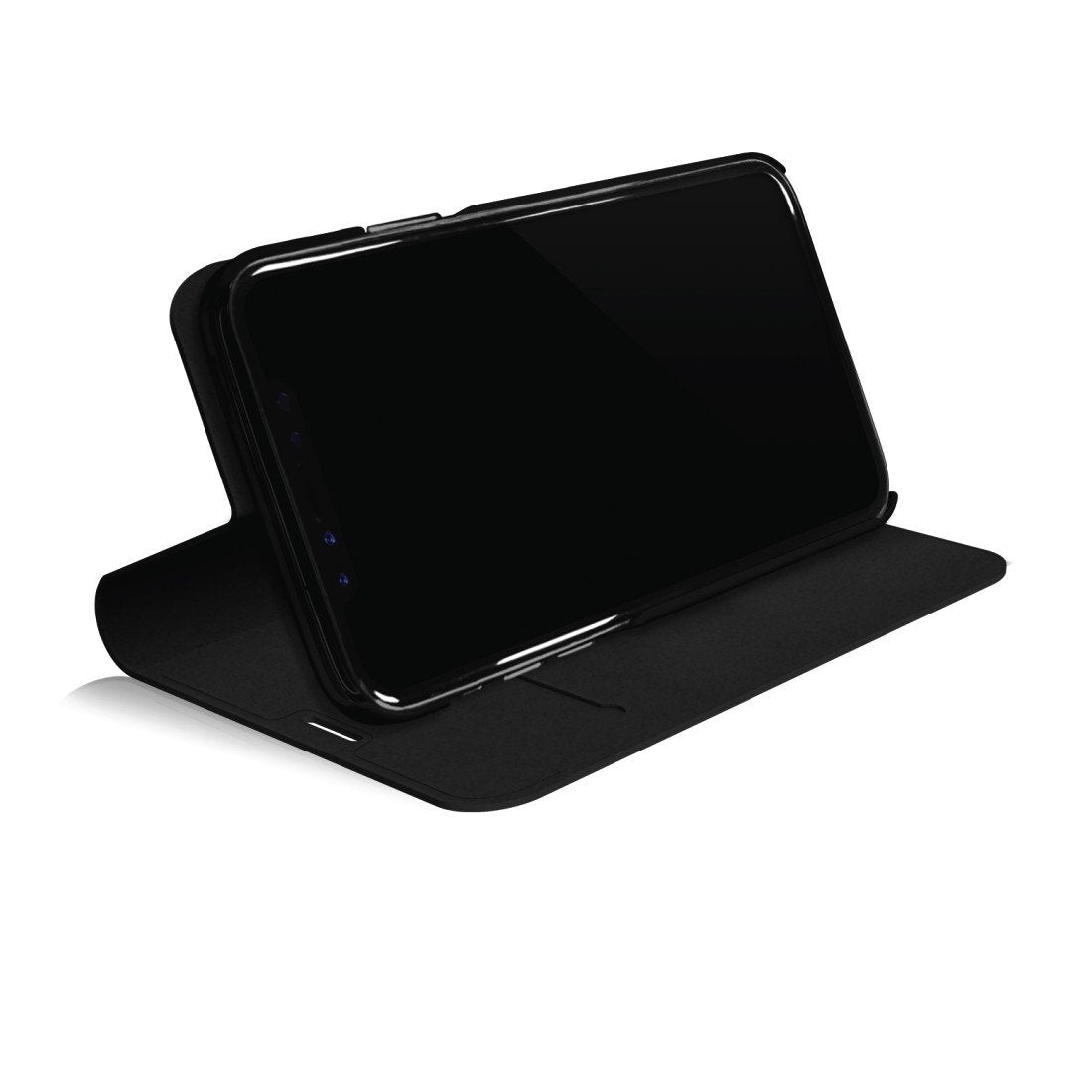 Funda Negra Black Rock Booklet Pure Bkfb0003 Para Apple Iphone Xs/X Funcion Soporte DiseãO Extrafino