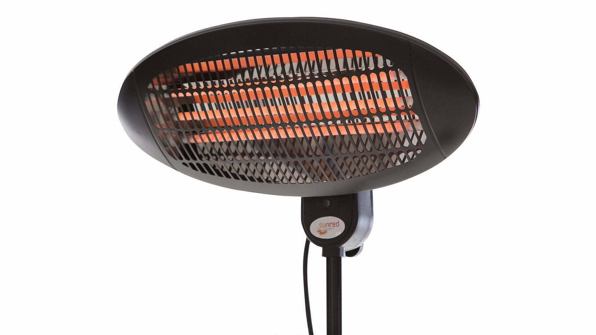 Sunred Calentador Smq2000a, Elekra Cuarzo Infrarrojo De Pie, 2000 W, Negro