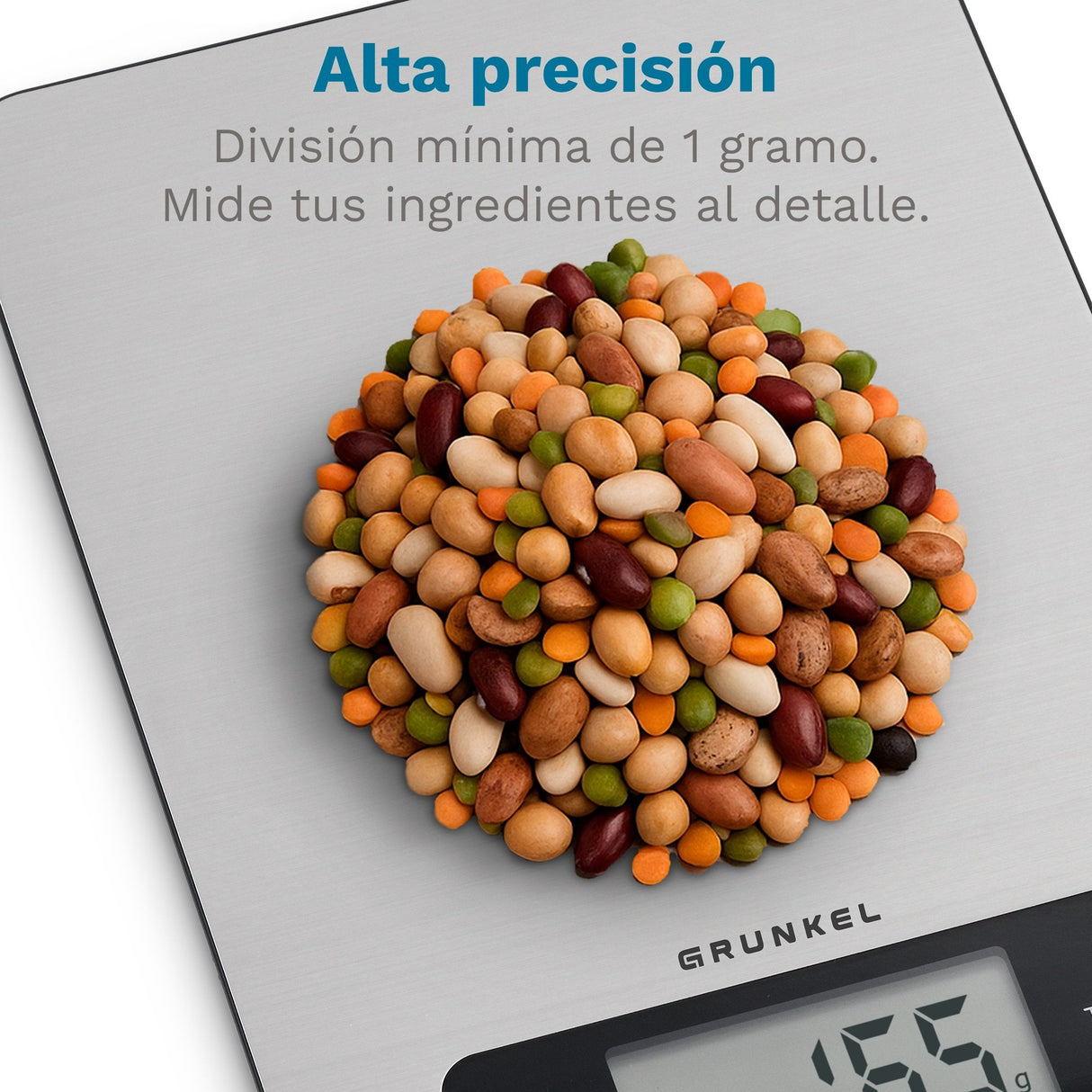 Báscula De Cocina Electrónica Grunkel Bc-Cookxt Hasta 5kg Plata