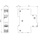 Siemens 5sv13166kk13 Fi/Ls Kompakt Rcbo 1p+N 6ka Typa 30ma B13 230v