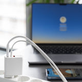 4smarts Cargador Pared Gan Flex 65w 2 Usb-C+1 Usb-A Blanco