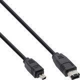 Inline Firewire 400 1394 Cable De 6 A 4 Pines Macho De 1,8 M