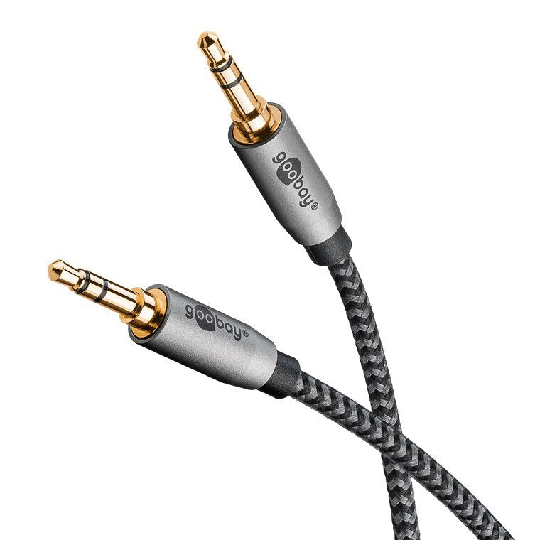Cable Audio Stereo Minijack 3.5 M/M  1,00m Flexiplus Nylon Goobay