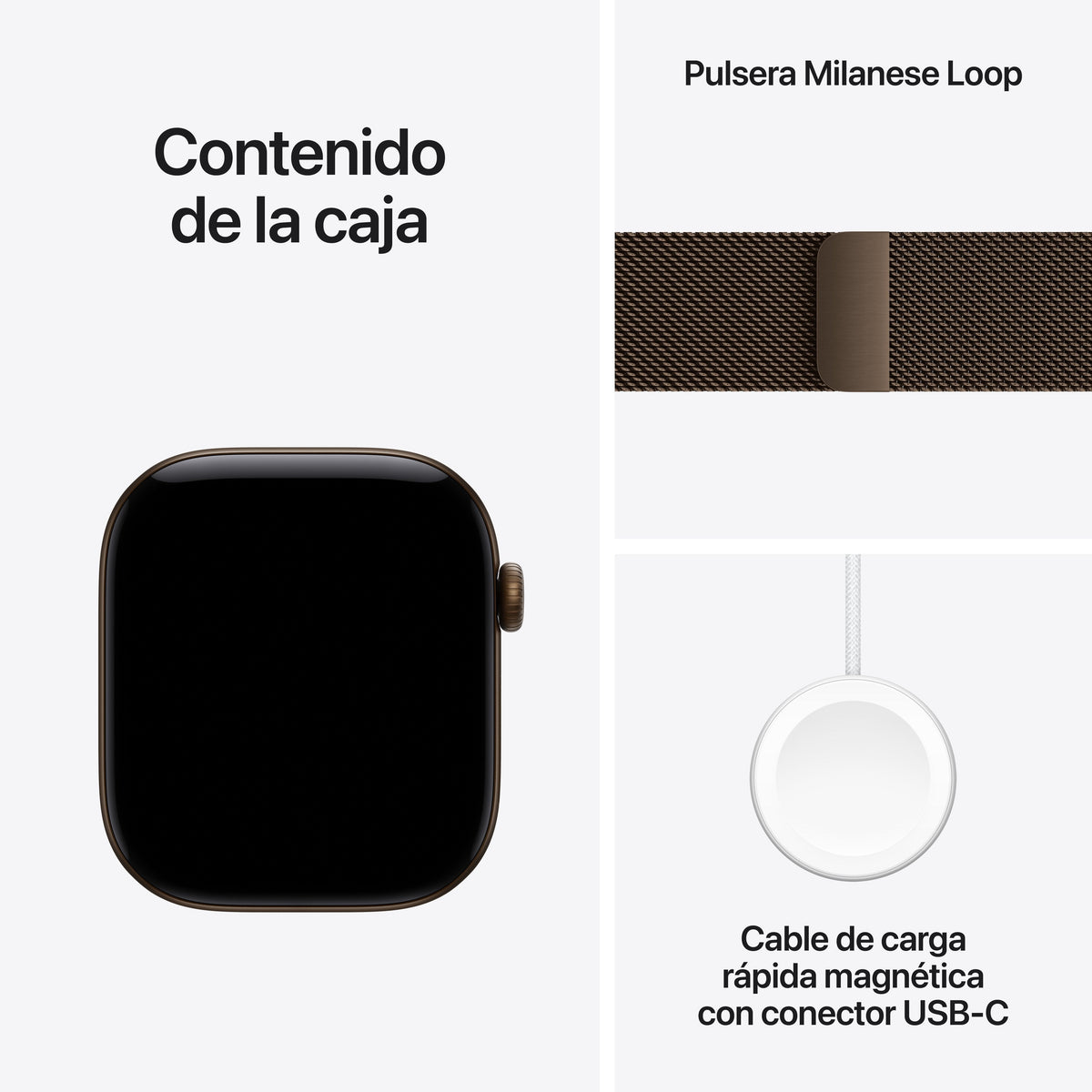 Apple Watch Series 12 (2026) Gps+Cel 46mm Caja De Aluminio Bronce Oscuro Correa Milanese Loop Bronce Oscuro Talla M L Siri Ai